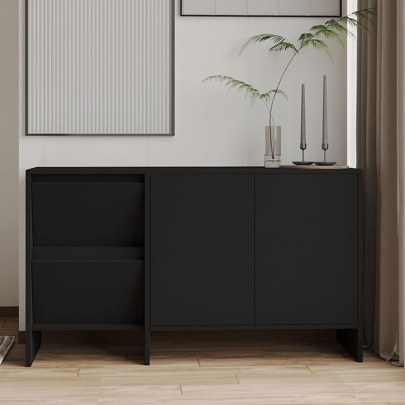 Crala Konsol 130x81,8x44 cm - Svart - Förvaring - Förvaringsmöbler - Skänkar & sideboards
