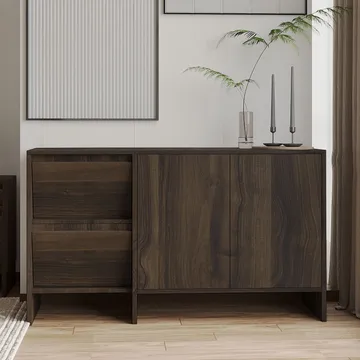 Crala Konsol 130x81,8x44 cm - Valnöt - Förvaring - Förvaringsmöbler - Skänkar & sideboards