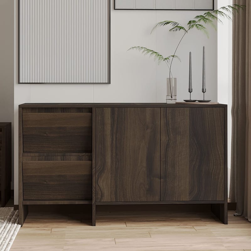 Crala Konsol 130x81,8x44 cm - Valnöt - Förvaring - Förvaringsmöbler - Skänkar & sideboards