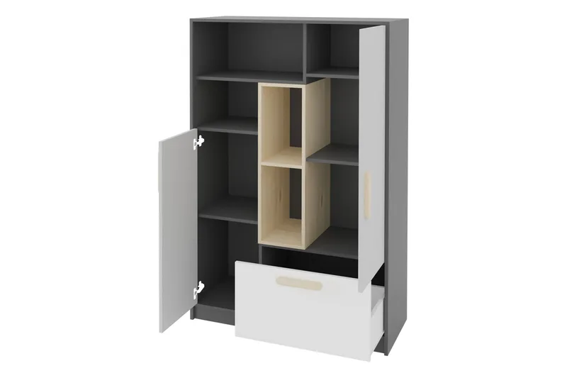 Dekona Highboard - Mörkgrå/Ljusgrå/Vit/Beige - Förvaring - Förvaringsmöbler - Byrå