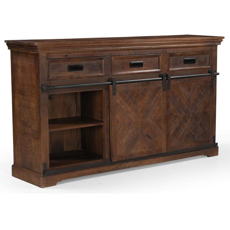 Don Skänk 160x90 cm - Djupbrun med svarta metalldetaljer - Förvaring - Förvaringsmöbler - Skänkar & sideboards