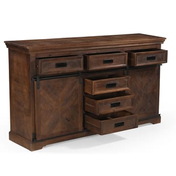 Don Skänk 160x90 cm - Djupbrun med svarta metalldetaljer - Förvaring - Förvaringsmöbler - Skänkar & sideboards