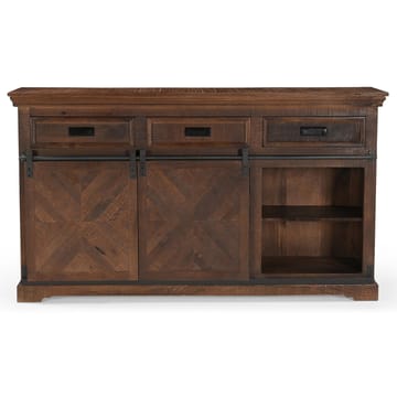 Don Skänk 160x90 cm - Djupbrun med svarta metalldetaljer - Förvaring - Förvaringsmöbler - Skänkar & sideboards