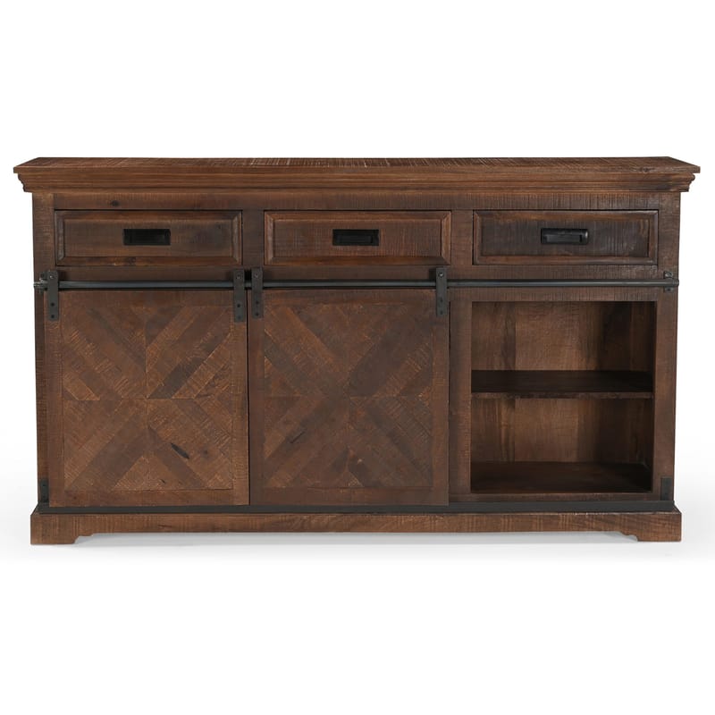Don Skänk 160x90 cm - Djupbrun med svarta metalldetaljer - Förvaring - Förvaringsmöbler - Skänkar & sideboards