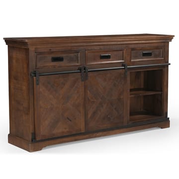 Don Skänk 160x90 cm - Djupbrun med svarta metalldetaljer - Förvaring - Förvaringsmöbler - Skänkar & sideboards
