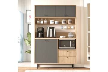 Donae Highboard - Ek/Antracit - Förvaring - Förvaringsmöbler - Byrå