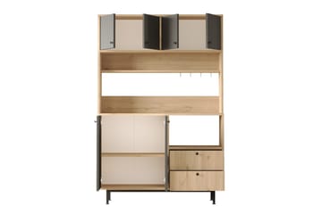 Donae Highboard - Ek/Antracit - Förvaring - Förvaringsmöbler - Byrå