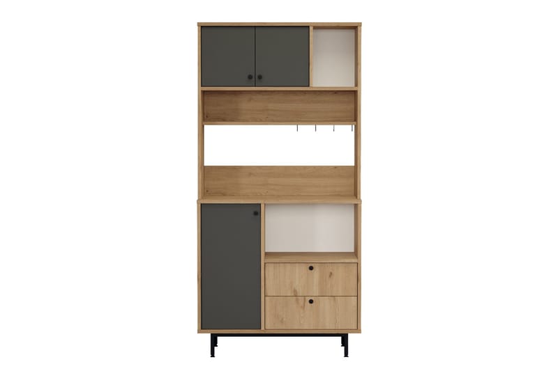 Donae Highboard - Ek/Antracit - Förvaring - Förvaringsmöbler - Byrå