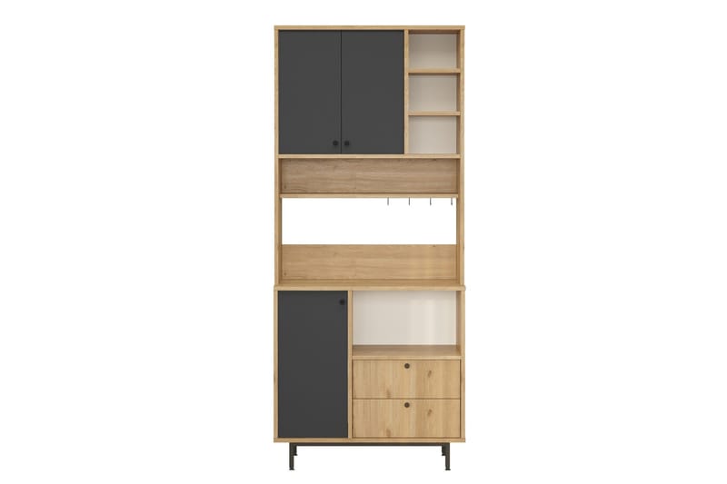 Donae Highboard - Ek/Antracit - Förvaring - Förvaringsmöbler - Byrå