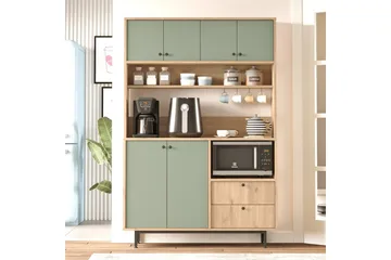 Donae Highboard - Ek/Grön - Förvaring - Förvaringsmöbler - Byrå