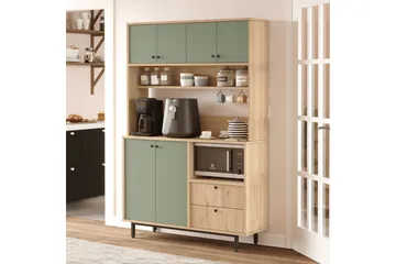 Donae Highboard - Ek/Grön - Förvaring - Förvaringsmöbler - Byrå