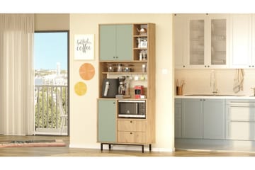 Donae Highboard - Ek/Grön - Förvaring - Förvaringsmöbler - Byrå