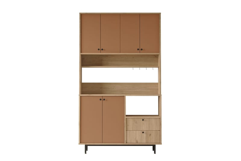 Donae Highboard - Ek/Röd - Förvaring - Förvaringsmöbler - Byrå