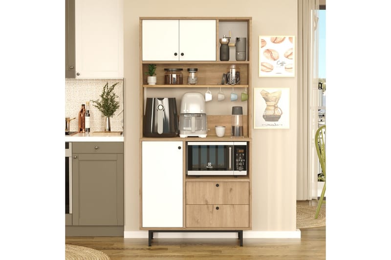 Donae Highboard - Ek/Vit - Förvaring - Förvaringsmöbler - Byrå