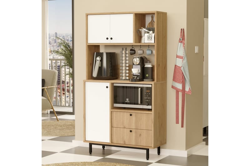Donae Highboard - Ek/Vit - Förvaring - Förvaringsmöbler - Byrå
