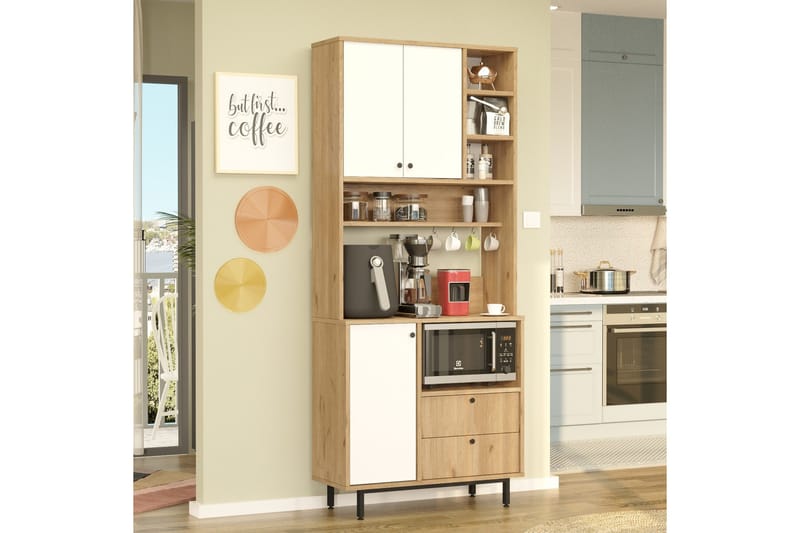 Donae Highboard - Ek/Vit - Förvaring - Förvaringsmöbler - Byrå