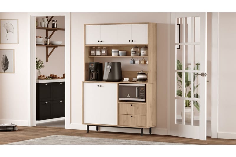 Donae Highboard - Ek/Vit - Förvaring - Förvaringsmöbler - Byrå