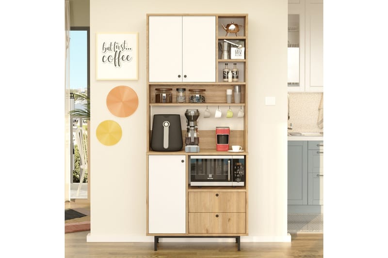 Donae Highboard - Ek/Vit - Förvaring - Förvaringsmöbler - Byrå