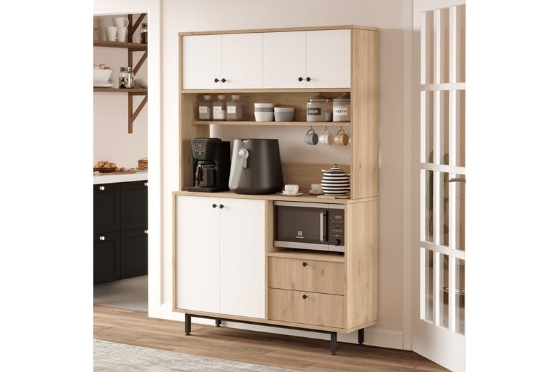 Donae Highboard - Ek/Vit - Förvaring - Förvaringsmöbler - Byrå