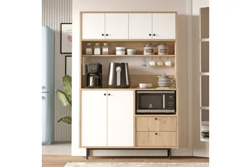 Donae Highboard - Ek/Vit - Förvaring - Förvaringsmöbler - Byrå