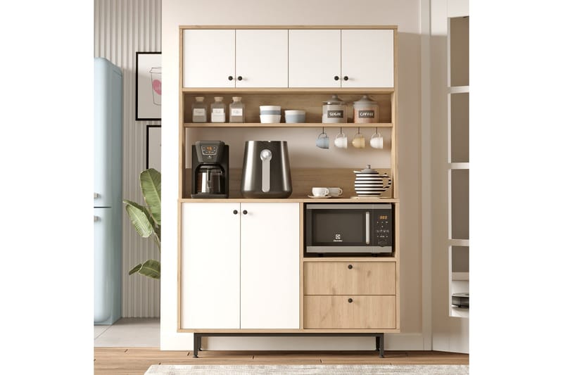 Donae Highboard - Ek/Vit - Förvaring - Förvaringsmöbler - Byrå