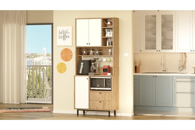 Donae Highboard - Ek/Vit - Förvaring - Förvaringsmöbler - Byrå