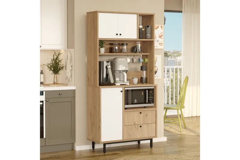 Donae Highboard - Ek/Vit - Förvaring - Förvaringsmöbler - Byrå