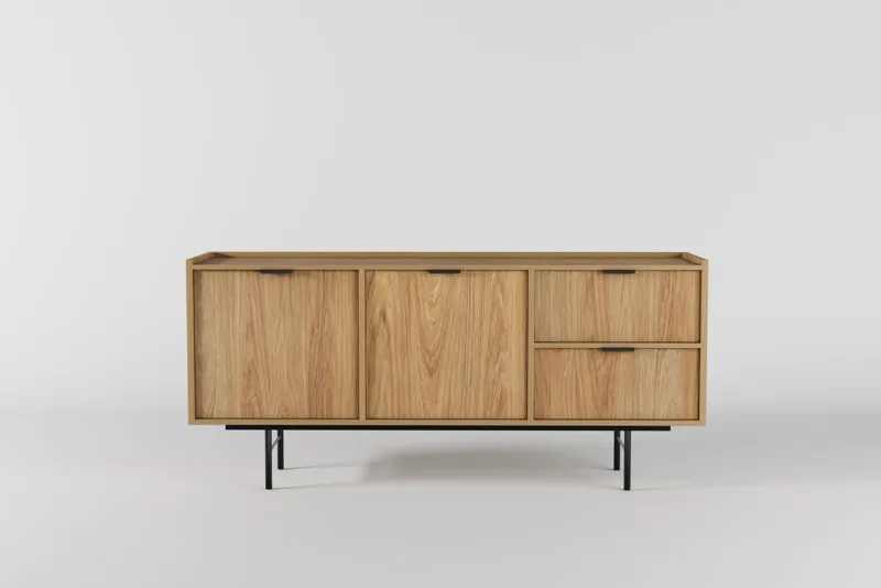 Dravo Skänk 68x150 cm - Naturlig hickory - Förvaring - Förvaringsmöbler - Skänkar & sideboards