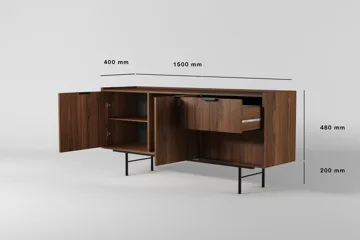 Dravo Skänk 68x150 cm - Warmia valnöt - Förvaring - Förvaringsmöbler - Skänkar & sideboards