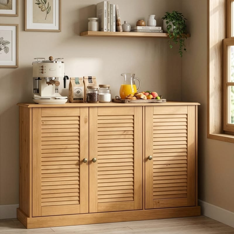 Edith Skänk 125x80 cm i Trä - Brun - Förvaring - Förvaringsmöbler - Skänkar & sideboards