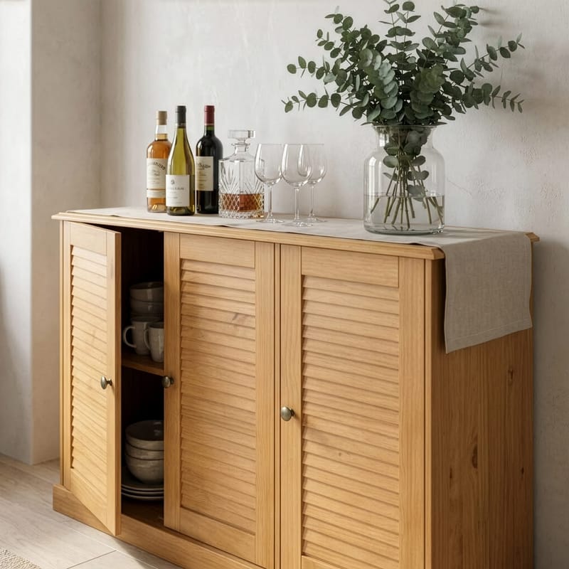 Edith Skänk 125x80 cm i Trä - Brun - Förvaring - Förvaringsmöbler - Skänkar & sideboards