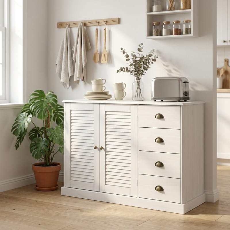 Edith Skänk 125x80 cm - Vit - Förvaring - Förvaringsmöbler - Skänkar & sideboards