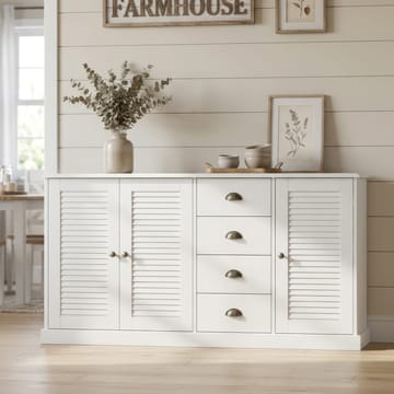 Edith Skänk 166x80 cm - Vit - Förvaring - Förvaringsmöbler - Skänkar & sideboards