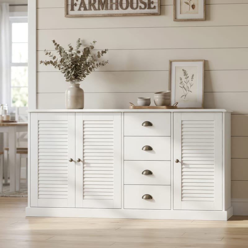 Edith Skänk 166x80 cm - Vit - Förvaring - Förvaringsmöbler - Skänkar & sideboards
