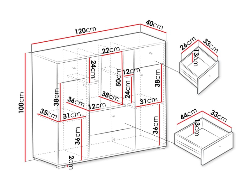 Edson Skänk 120 cm - Förvaring - Förvaringsmöbler - Byrå