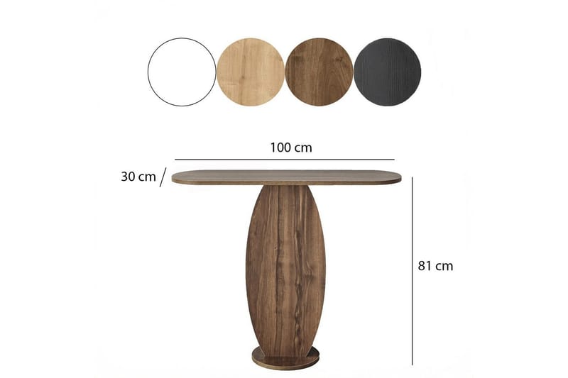 Ellittica Hörnbyrå 100 cm - Brun - Förvaring - Förvaringsmöbler - Byrå