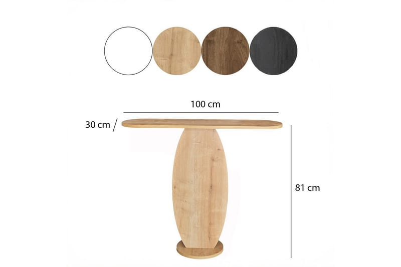 Ellittica Hörnbyrå 100 cm - Brun - Förvaring - Förvaringsmöbler - Byrå