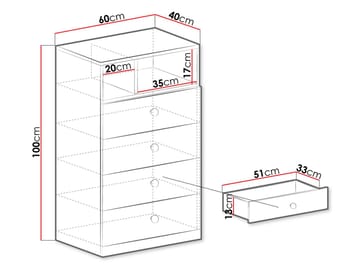 Elvaren Skänk 60 cm - Förvaring - Förvaringsmöbler - Byrå