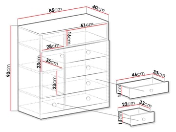 Elvaren Skänk 85 cm - Förvaring - Förvaringsmöbler - Byrå