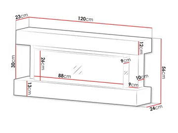 Erylin Elektrisk Eldstad 120 cm - Möbler - Vardagsrum - Kamin - Skorstensfri kamin - Elkamin