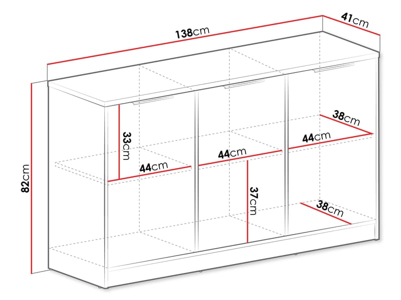 Escaldes Skänk 138 cm - brun, svart - Förvaring - Förvaringsmöbler - Skänkar & sideboards