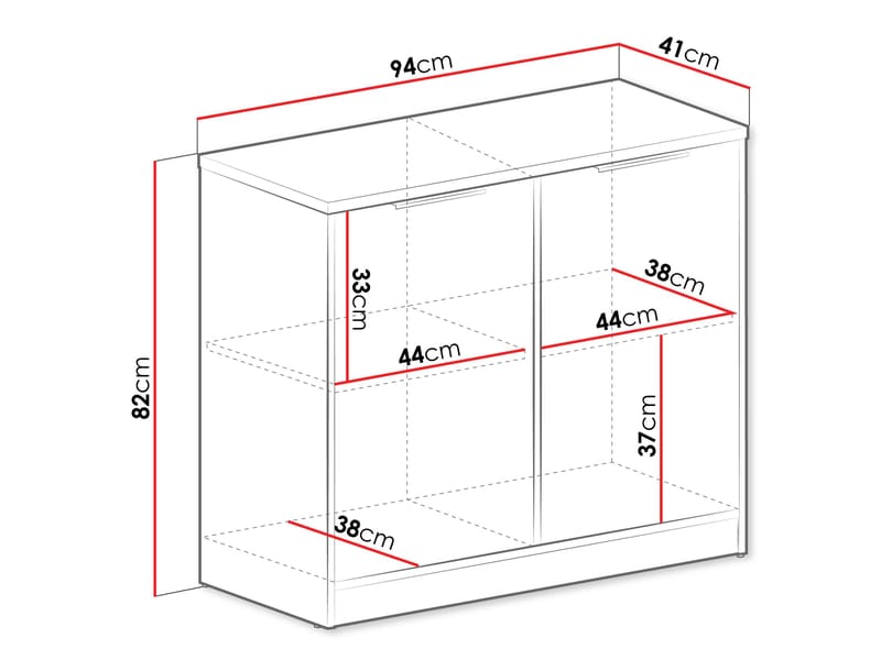 Escaldes Skänk 94 cm - brun, svart - Förvaring - Förvaringsmöbler - Skänkar & sideboards