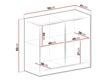 Escaldes Skänk 94 cm - brun, vit - Förvaring - Förvaringsmöbler - Skänkar & sideboards