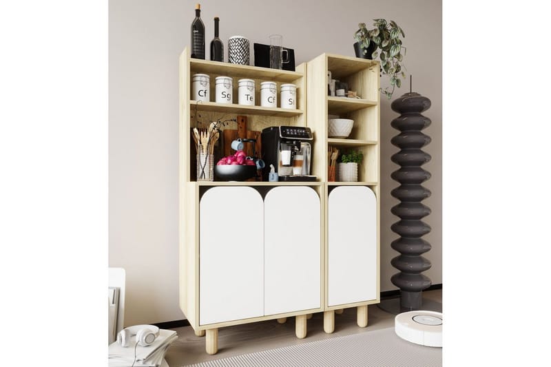 Estra Highboard - Beige/Vit - Förvaring - Förvaringsmöbler - Byrå