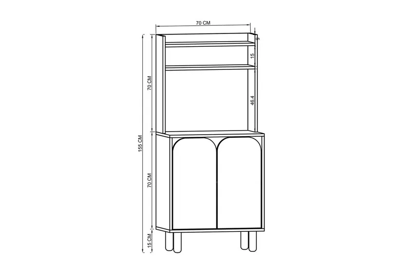 Estra Highboard - Beige/Vit - Förvaring - Förvaringsmöbler - Byrå