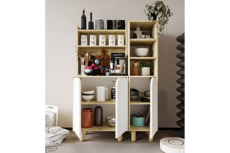 Estra Highboard - Beige/Vit - Förvaring - Förvaringsmöbler - Byrå