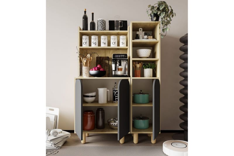 Estra Highboard - Brun/Antracit - Förvaring - Förvaringsmöbler - Byrå