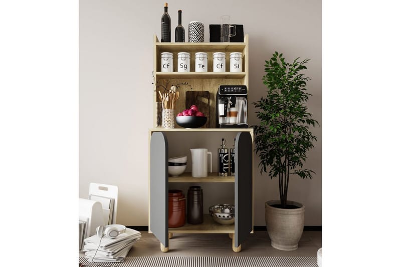 Estra Highboard - Brun/Antracit - Förvaring - Förvaringsmöbler - Byrå