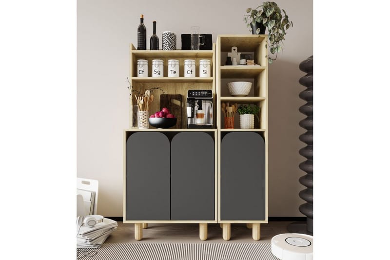 Estra Highboard - Brun/Antracit - Förvaring - Förvaringsmöbler - Byrå