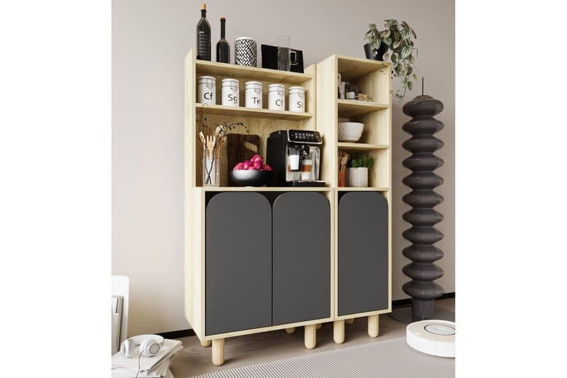 Estra Highboard - Brun/Antracit - Förvaring - Förvaringsmöbler - Byrå